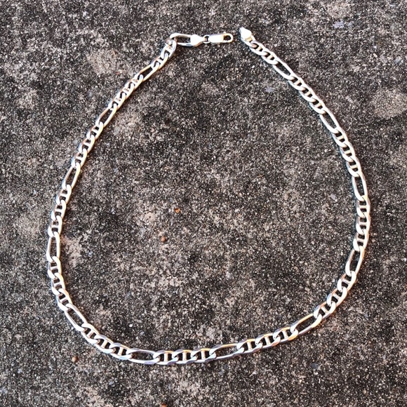 Silver Curbchain Necklace and Bracelet - Picture 4 of 9